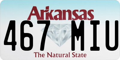 AR license plate 467MIU