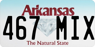 AR license plate 467MIX