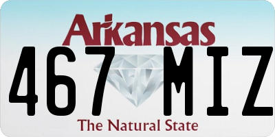 AR license plate 467MIZ