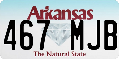 AR license plate 467MJB