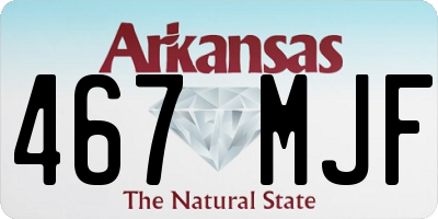 AR license plate 467MJF