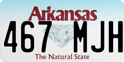 AR license plate 467MJH