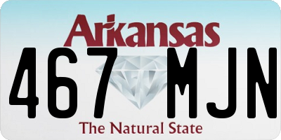 AR license plate 467MJN