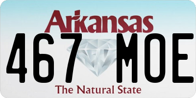 AR license plate 467MOE