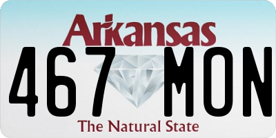 AR license plate 467MON