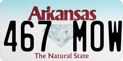 AR license plate 467MOW