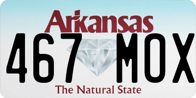 AR license plate 467MOX