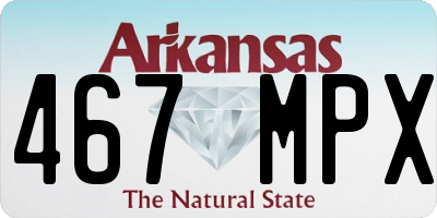 AR license plate 467MPX