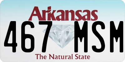 AR license plate 467MSM