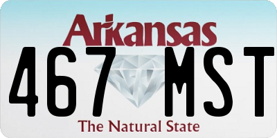 AR license plate 467MST