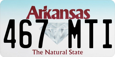 AR license plate 467MTI