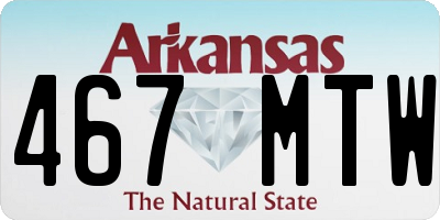 AR license plate 467MTW