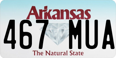 AR license plate 467MUA