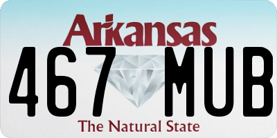 AR license plate 467MUB