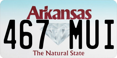 AR license plate 467MUI