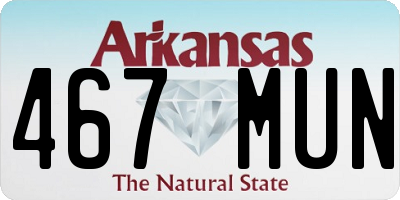 AR license plate 467MUN