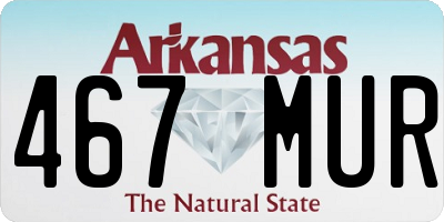 AR license plate 467MUR