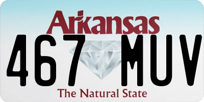 AR license plate 467MUV