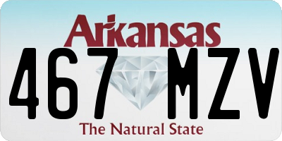 AR license plate 467MZV