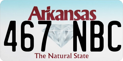 AR license plate 467NBC