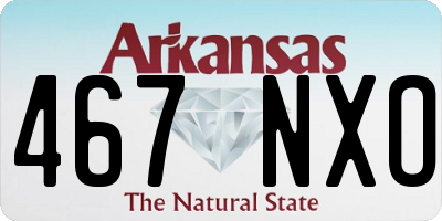 AR license plate 467NXO