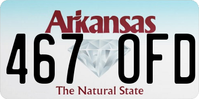 AR license plate 467OFD