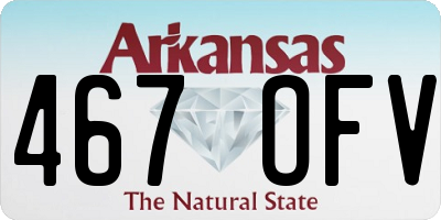 AR license plate 467OFV