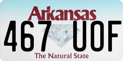 AR license plate 467UOF