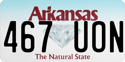 AR license plate 467UON