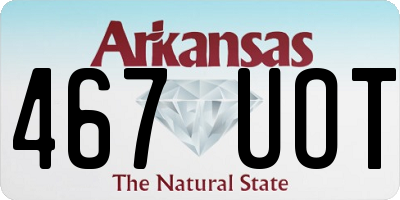 AR license plate 467UOT
