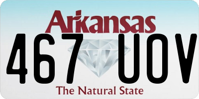 AR license plate 467UOV