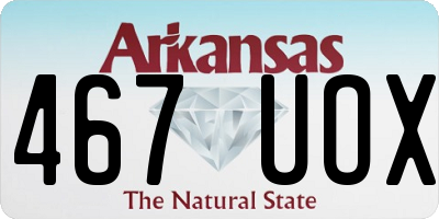 AR license plate 467UOX