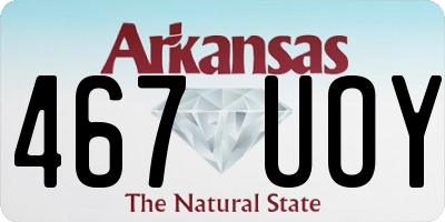 AR license plate 467UOY
