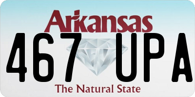 AR license plate 467UPA