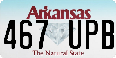AR license plate 467UPB