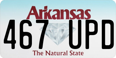 AR license plate 467UPD