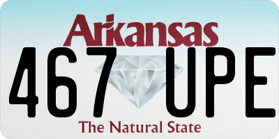 AR license plate 467UPE
