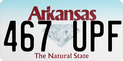 AR license plate 467UPF