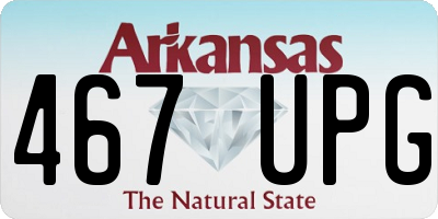 AR license plate 467UPG