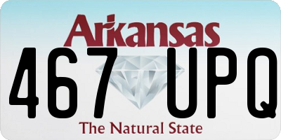 AR license plate 467UPQ