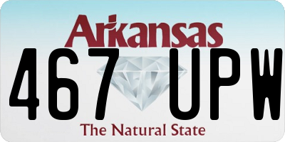 AR license plate 467UPW