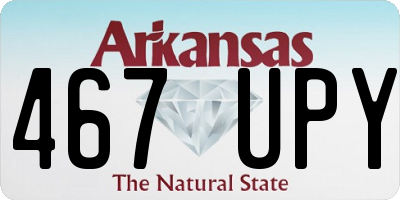 AR license plate 467UPY