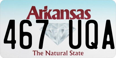 AR license plate 467UQA