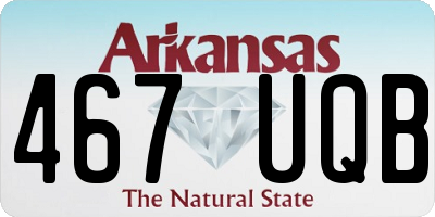 AR license plate 467UQB