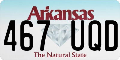 AR license plate 467UQD