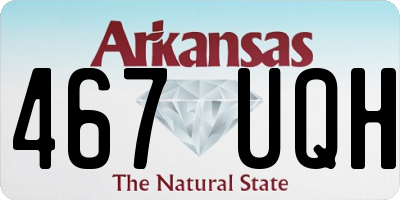 AR license plate 467UQH