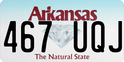 AR license plate 467UQJ
