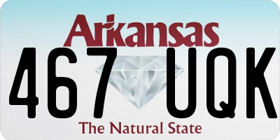 AR license plate 467UQK