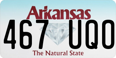 AR license plate 467UQO