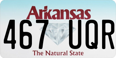 AR license plate 467UQR